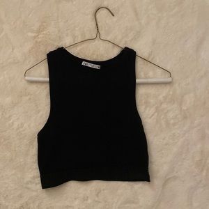 Black high neck tank